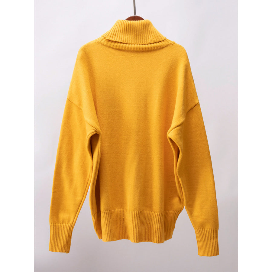 Turtleneck Long Sleeve Sweater Apparel and Accessories