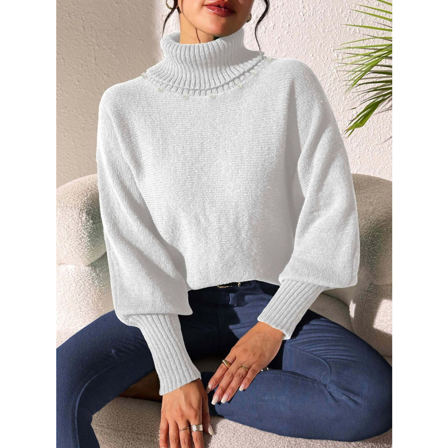 Turtleneck Long Sleeve Sweater Apparel and Accessories