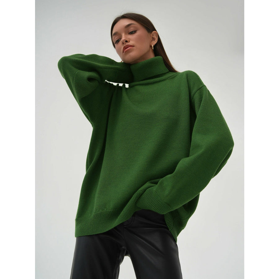 Turtleneck Long Sleeve Sweater Apparel and Accessories