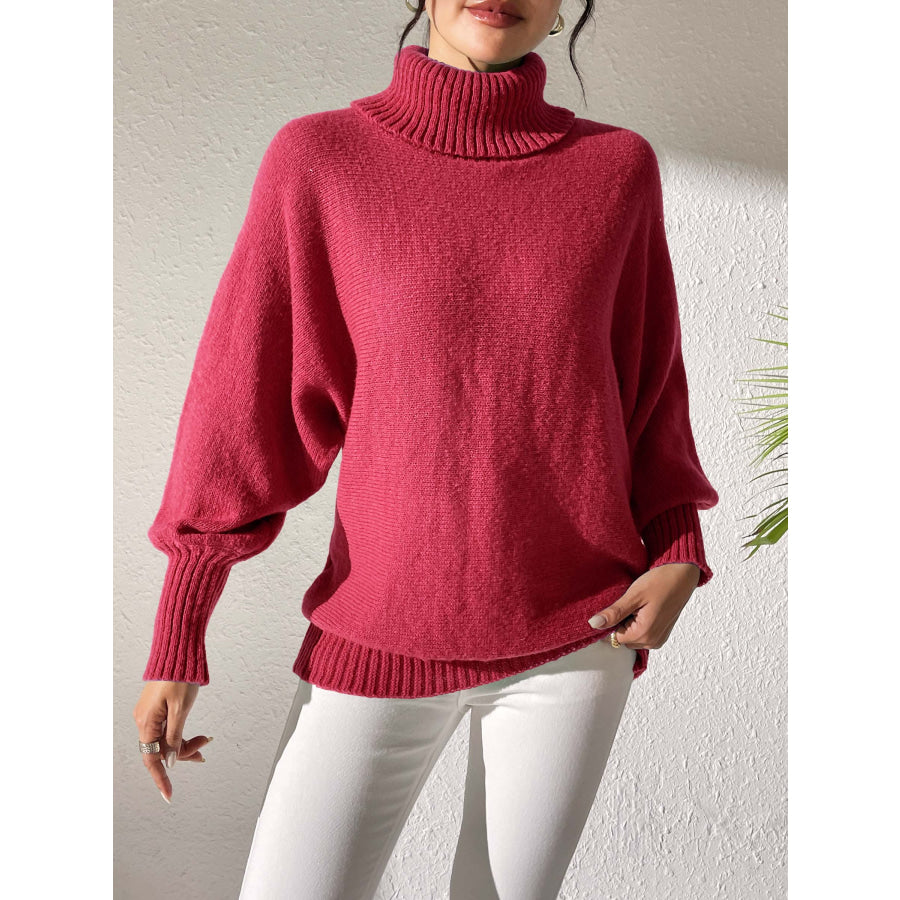 Turtleneck Long Sleeve Sweater Apparel and Accessories