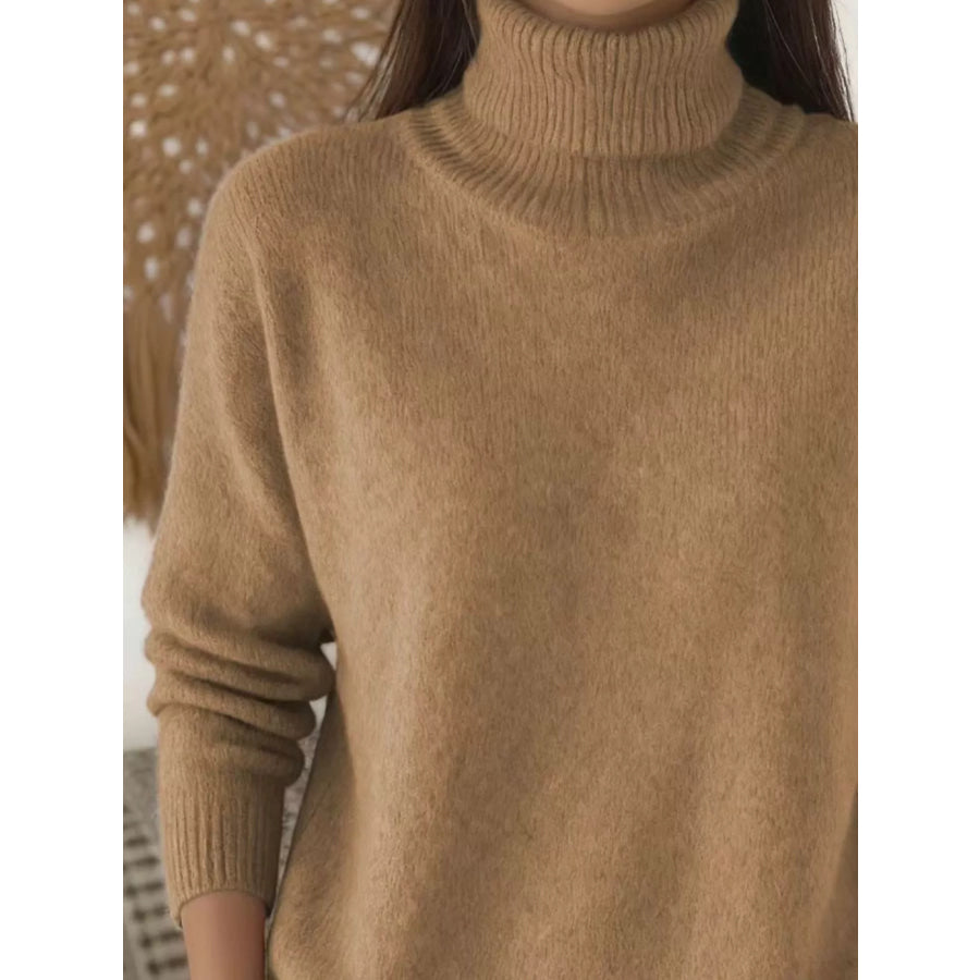 Turtleneck Long Sleeve Sweater Apparel and Accessories