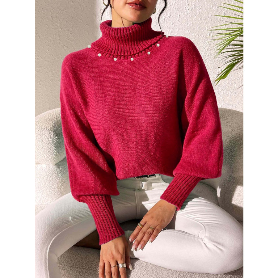 Turtleneck Long Sleeve Sweater Apparel and Accessories