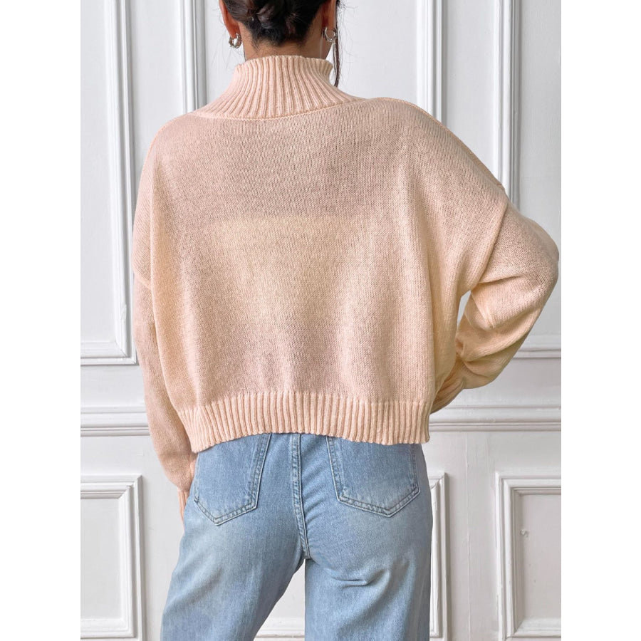 Turtleneck Long Sleeve Sweater Apparel and Accessories