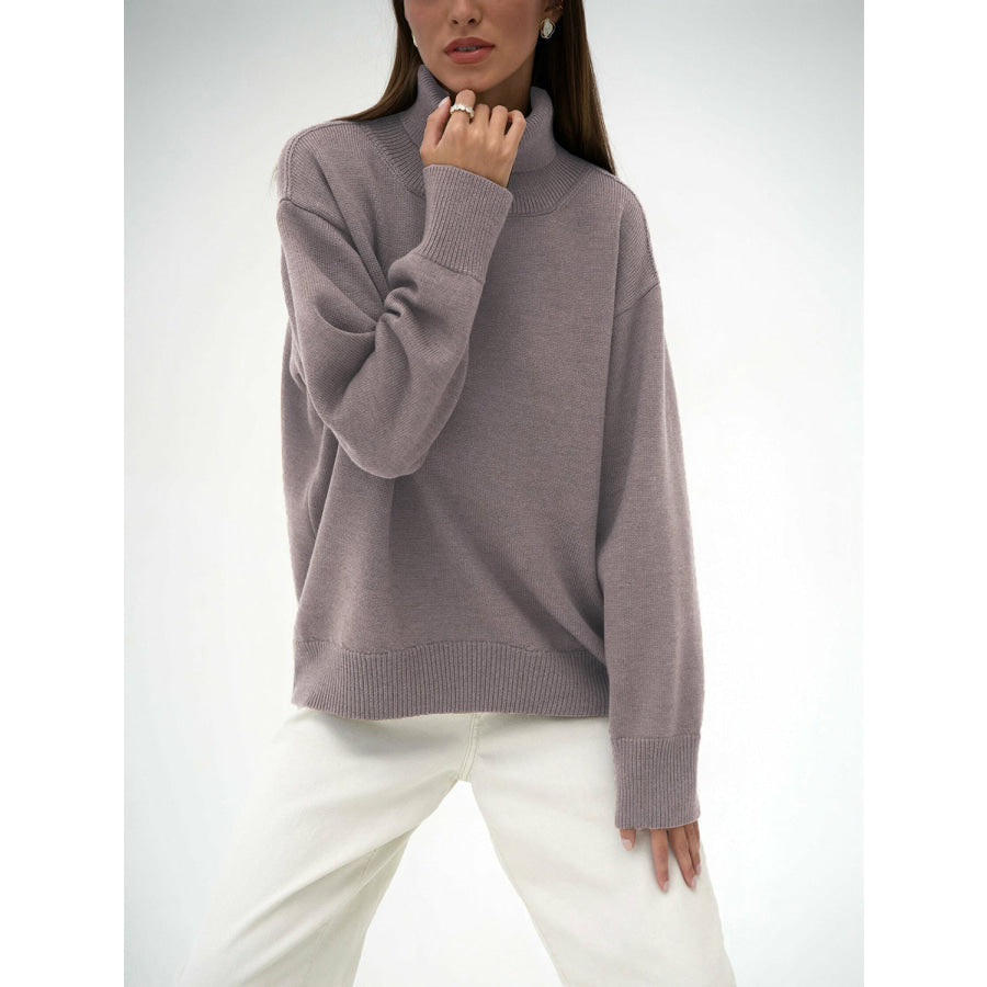 Turtleneck Long Sleeve Sweater Apparel and Accessories