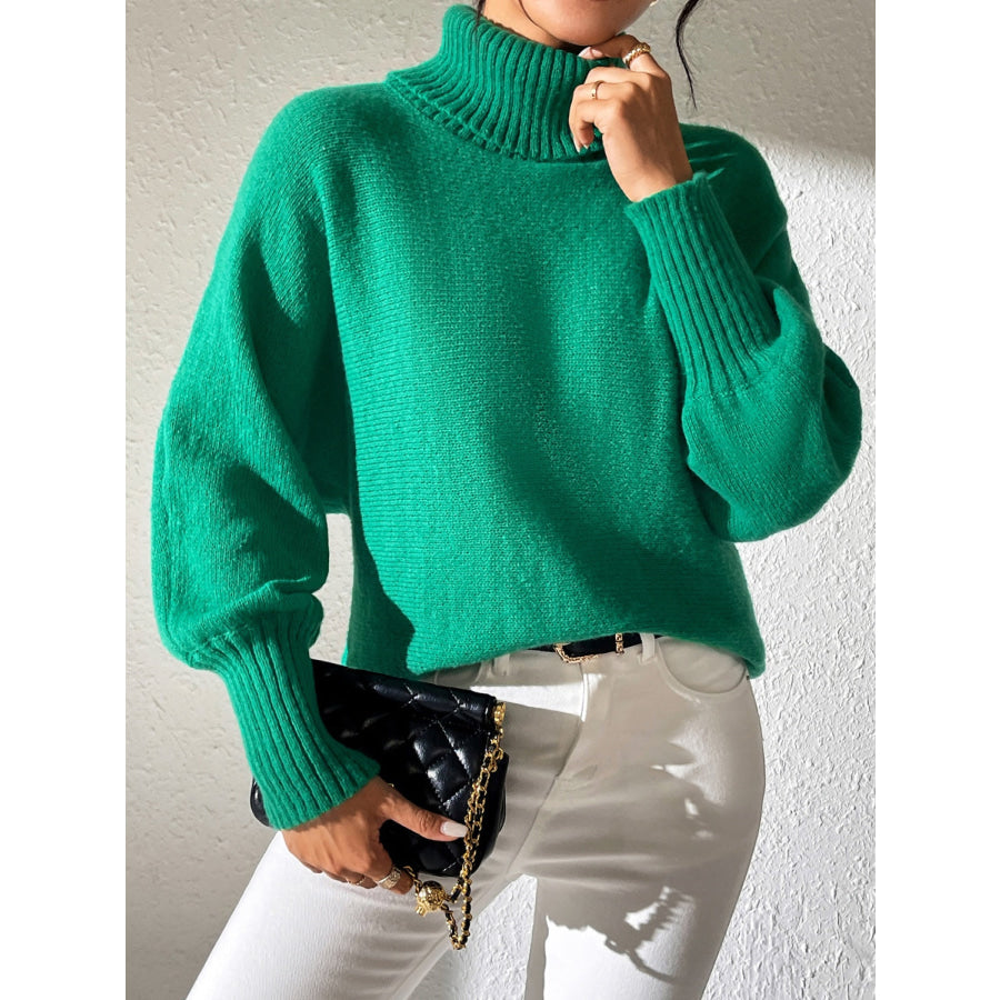 Turtleneck Long Sleeve Sweater Apparel and Accessories