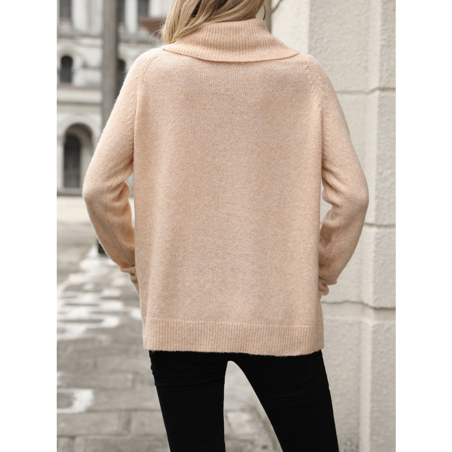 Turtleneck Long Sleeve Sweater Apparel and Accessories