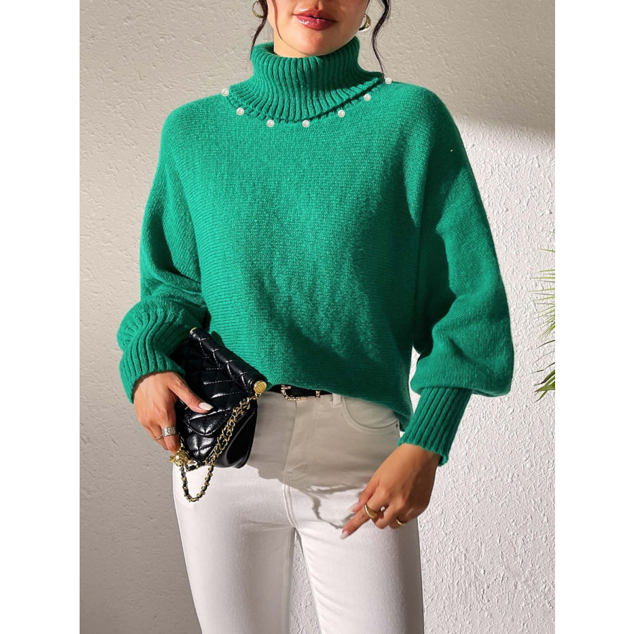 Turtleneck Long Sleeve Sweater Apparel and Accessories