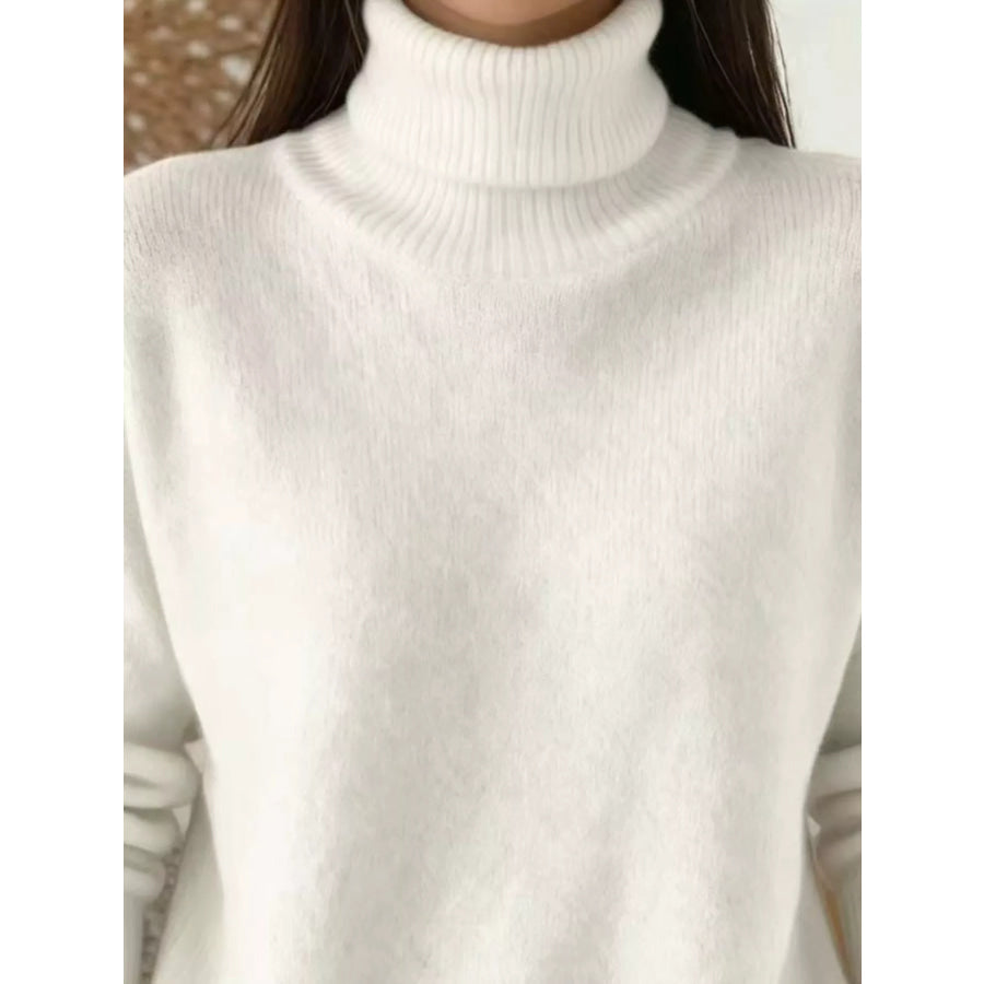 Turtleneck Long Sleeve Sweater Apparel and Accessories