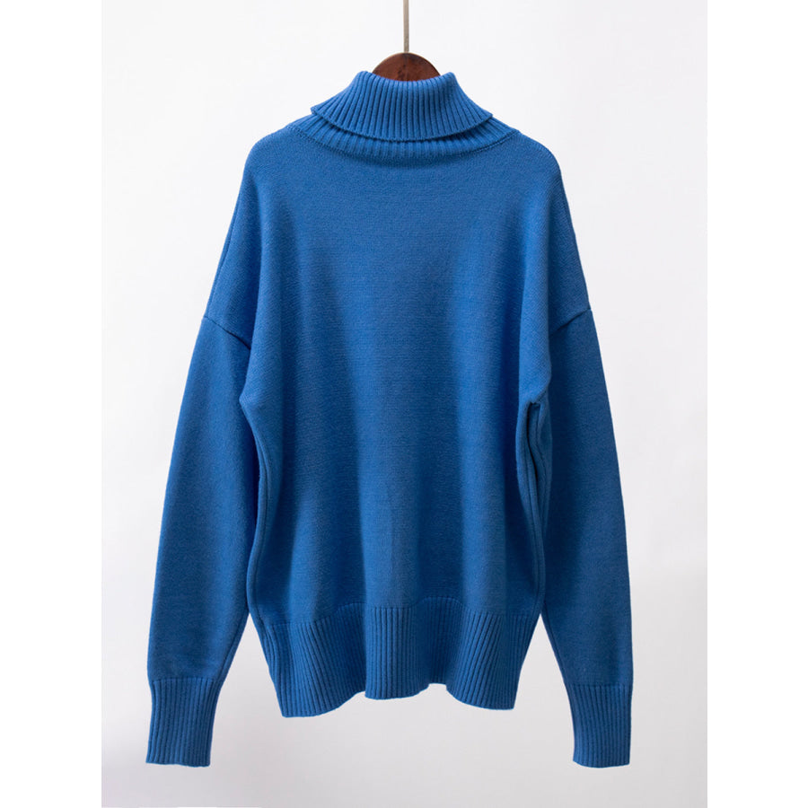 Turtleneck Long Sleeve Sweater Apparel and Accessories