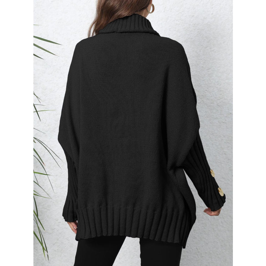 Turtleneck Long Sleeve Sweater Apparel and Accessories