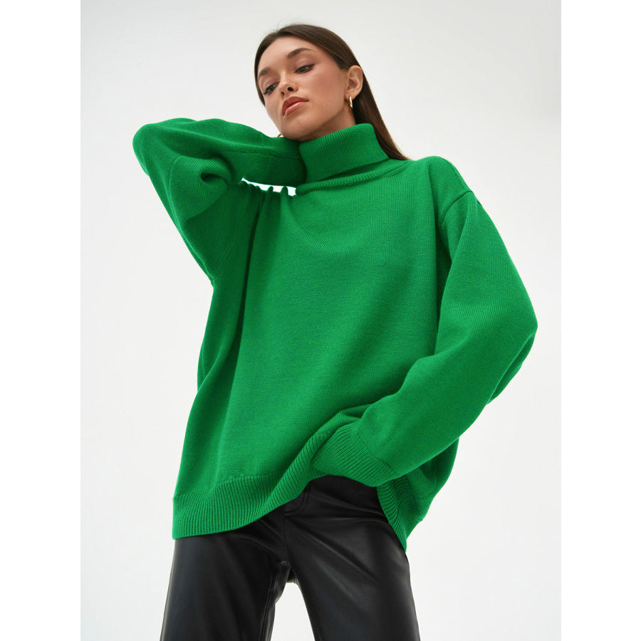 Turtleneck Long Sleeve Sweater Apparel and Accessories