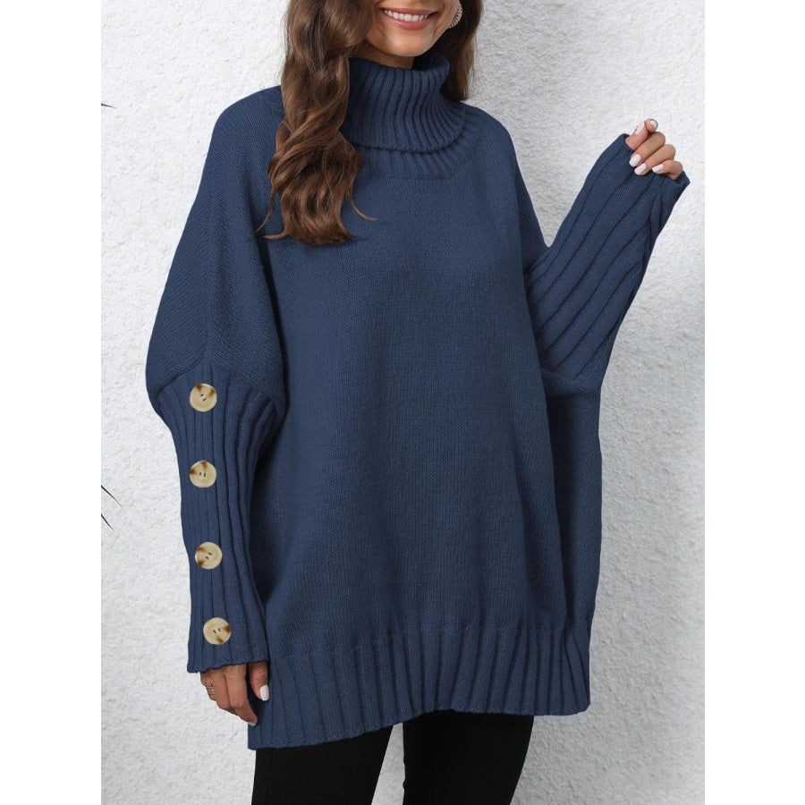 Turtleneck Long Sleeve Sweater Apparel and Accessories