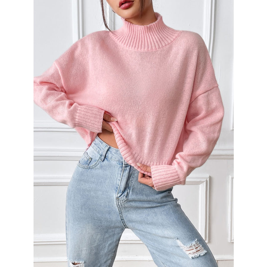 Turtleneck Long Sleeve Sweater Apparel and Accessories