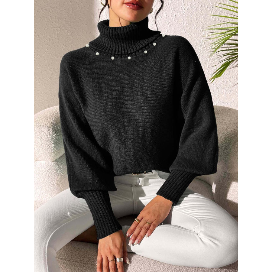 Turtleneck Long Sleeve Sweater Apparel and Accessories