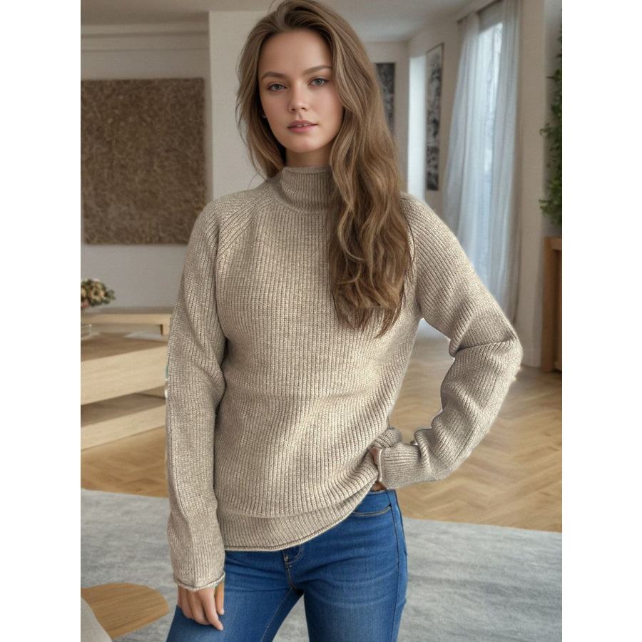 Turtleneck Long Sleeve Sweater Apparel and Accessories