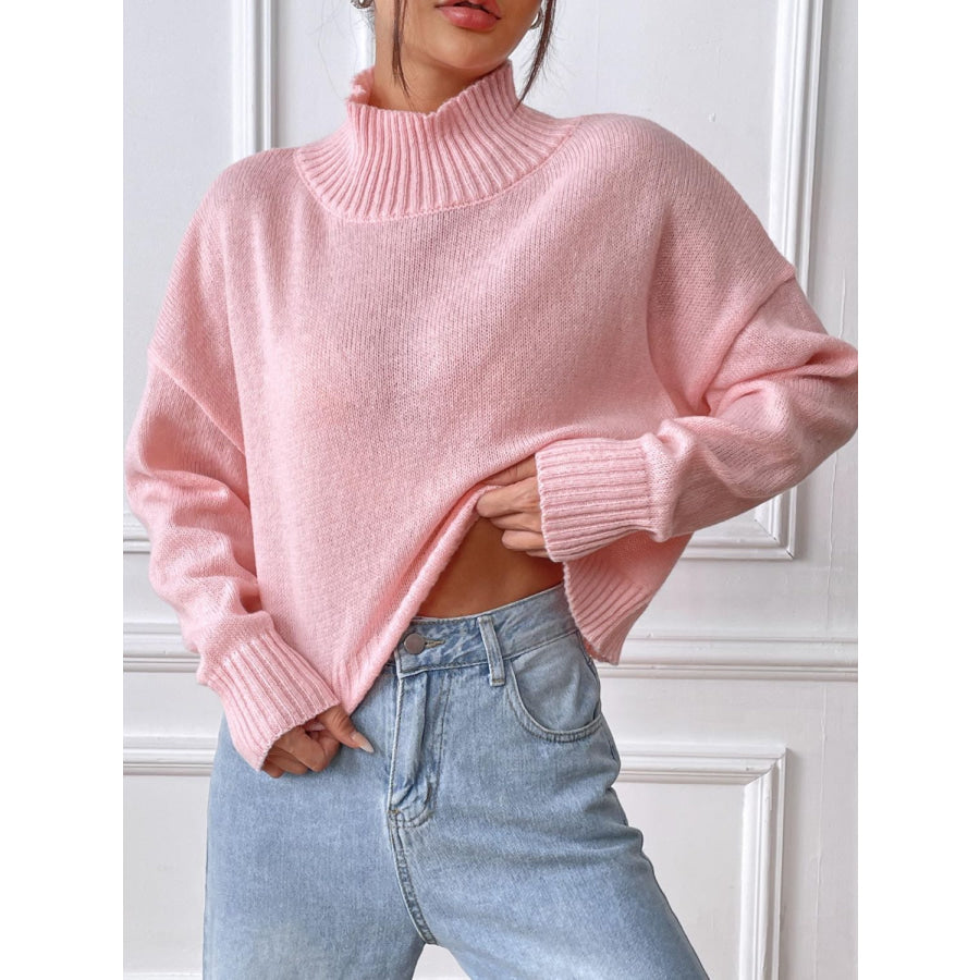 Turtleneck Long Sleeve Sweater Apparel and Accessories