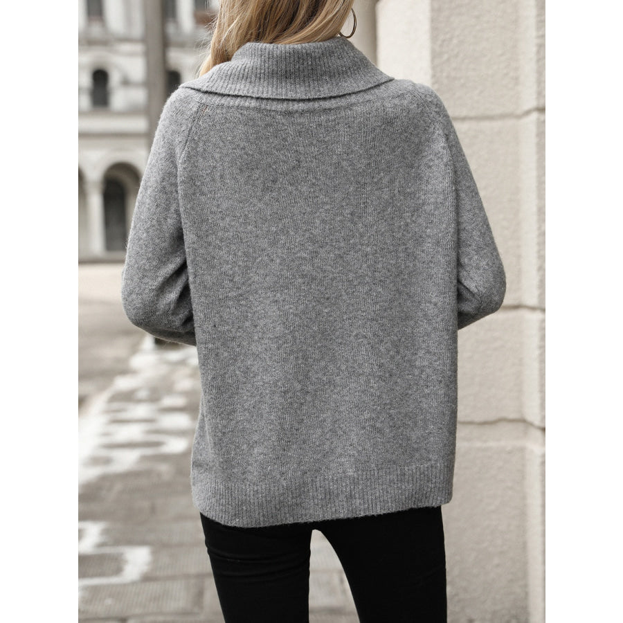 Turtleneck Long Sleeve Sweater Apparel and Accessories