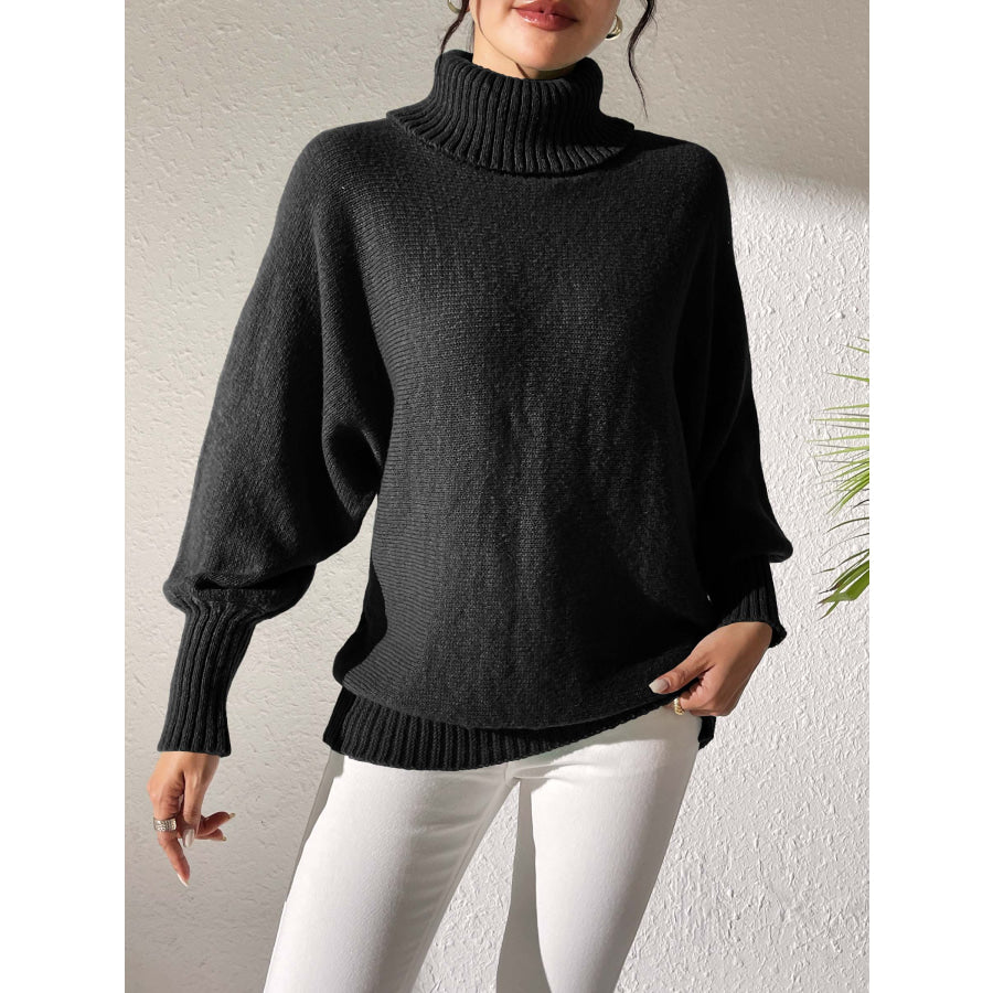 Turtleneck Long Sleeve Sweater Apparel and Accessories