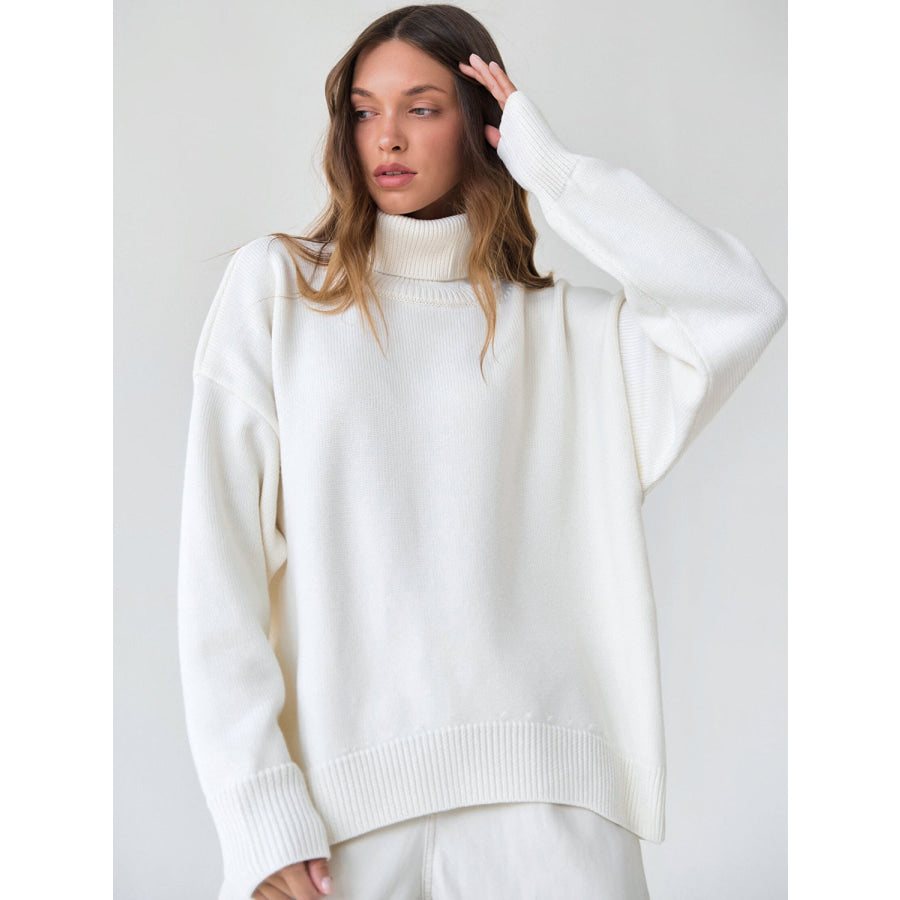 Turtleneck Long Sleeve Sweater Apparel and Accessories