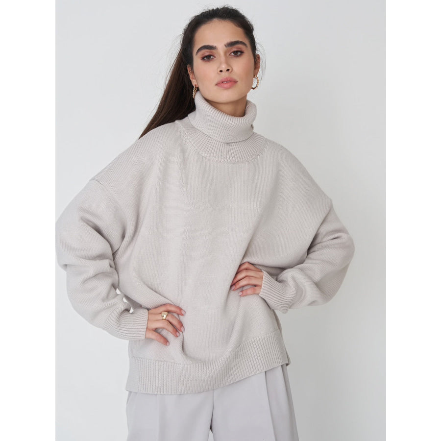 Turtleneck Long Sleeve Sweater Apparel and Accessories