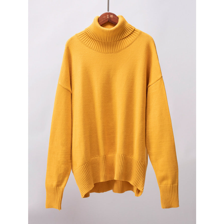 Turtleneck Long Sleeve Sweater Apparel and Accessories