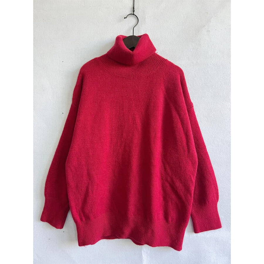 Turtleneck Long Sleeve Sweater Clothing