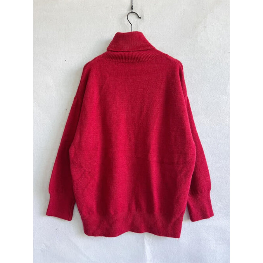 Turtleneck Long Sleeve Sweater Clothing