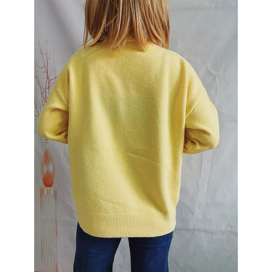 Turtleneck Long Sleeve Sweater True Yellow / One Size Clothing