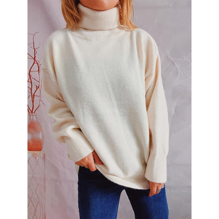 Turtleneck Long Sleeve Sweater Clothing