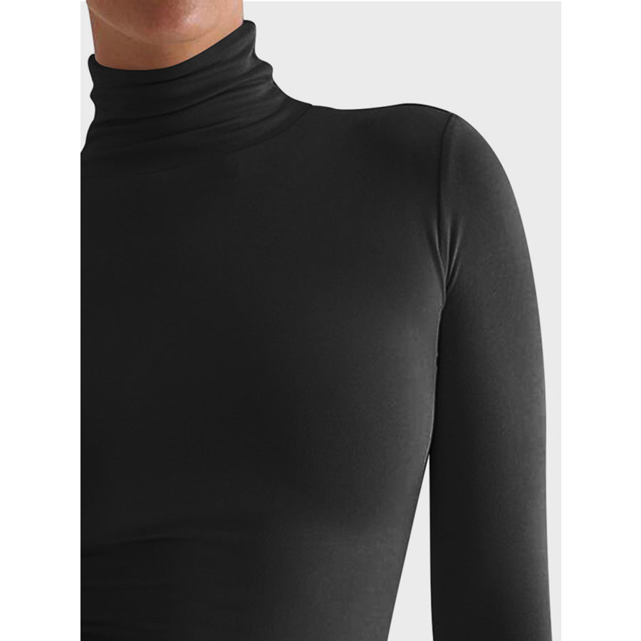 Turtleneck Long Sleeve T-Shirt Apparel and Accessories