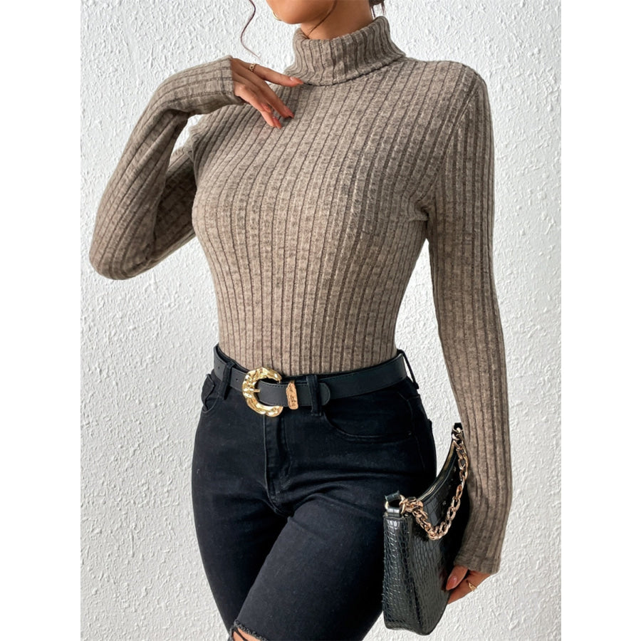 Turtleneck Long Sleeve T-Shirt Apparel and Accessories