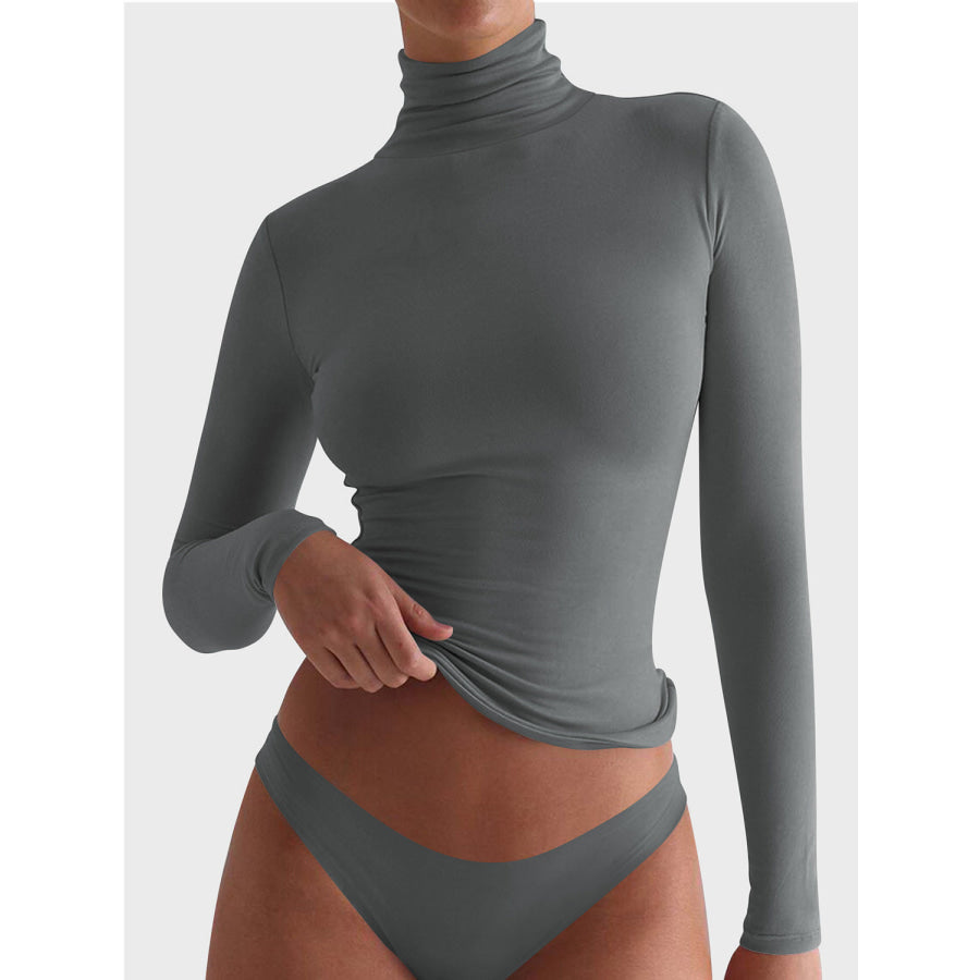 Turtleneck Long Sleeve T-Shirt Apparel and Accessories