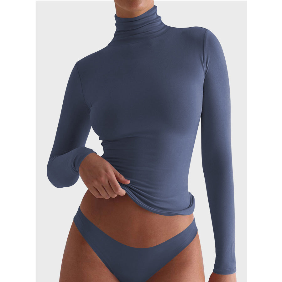 Turtleneck Long Sleeve T-Shirt Apparel and Accessories