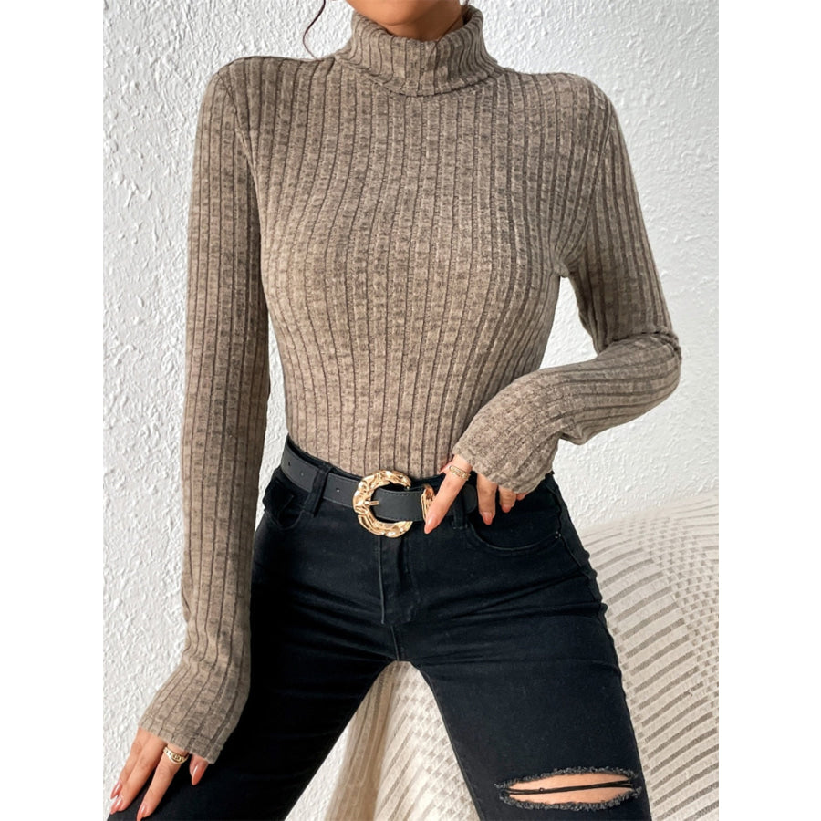 Turtleneck Long Sleeve T-Shirt Apparel and Accessories