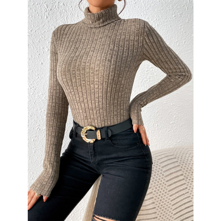 Turtleneck Long Sleeve T-Shirt Apparel and Accessories