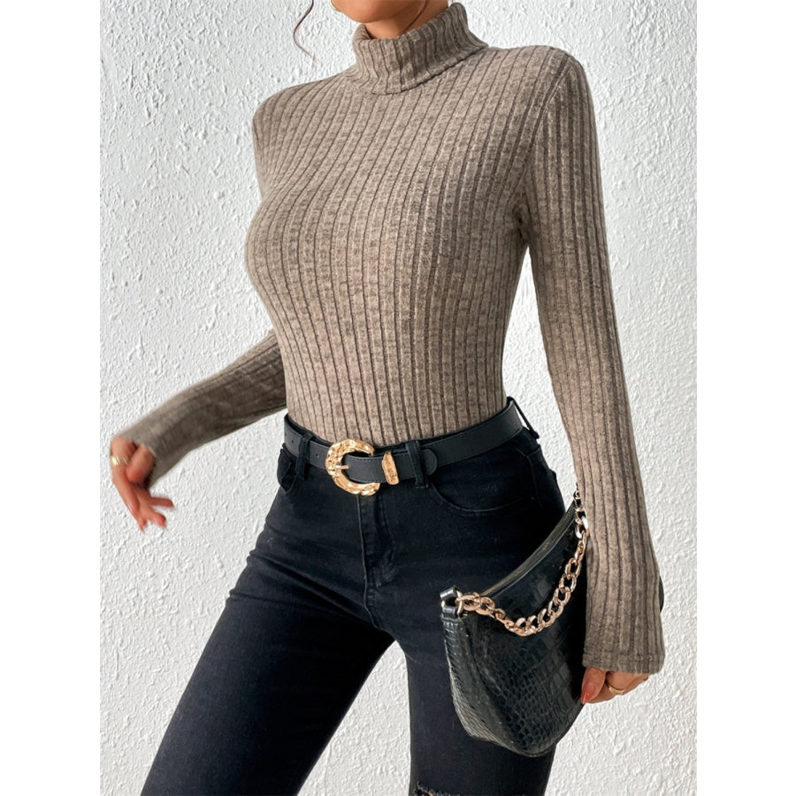 Turtleneck Long Sleeve T-Shirt Apparel and Accessories