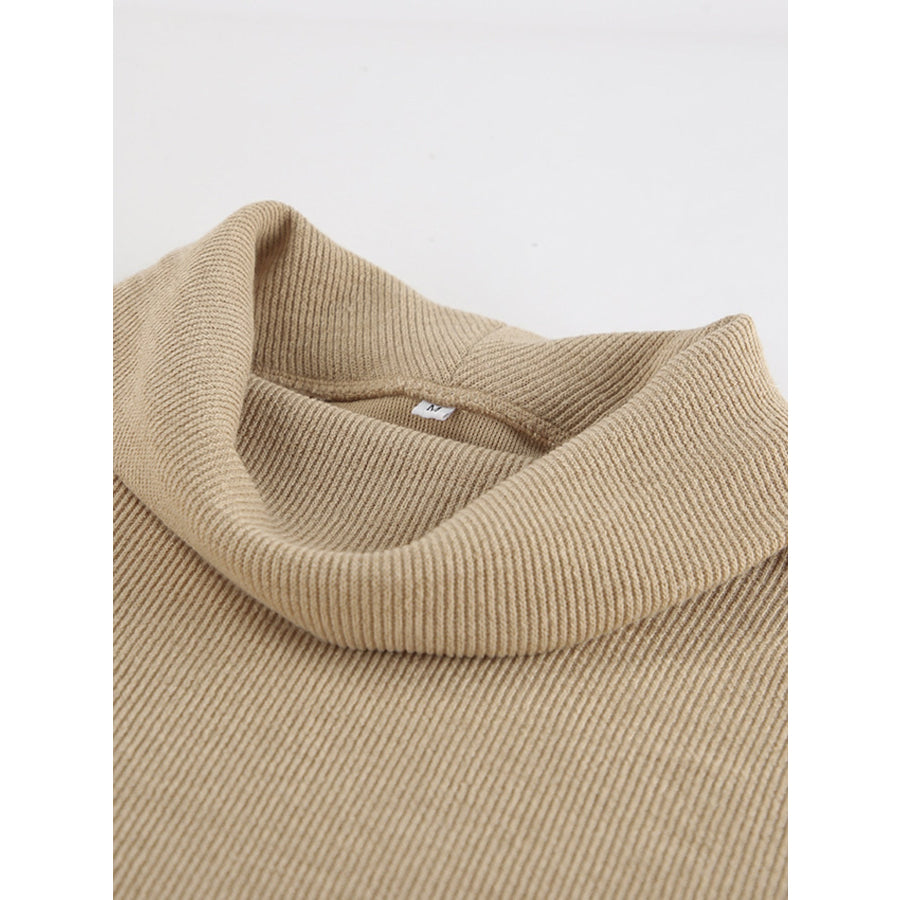 Turtleneck Long Sleeve Top and Pants Set Apparel and Accessories