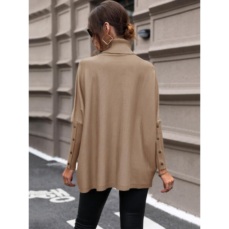 Turtleneck Raglan Sleeve Sweater Camel / S Clothing