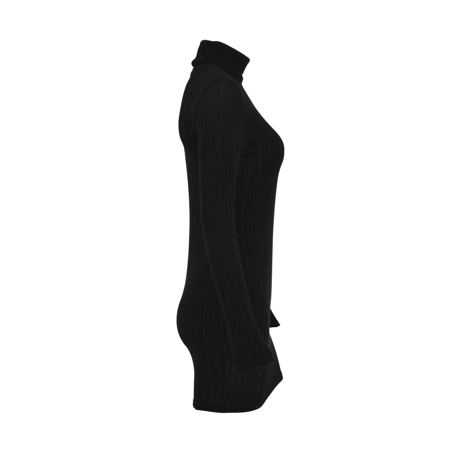 Turtleneck Ribbed Bodycon Mini Dress Apparel and Accessories