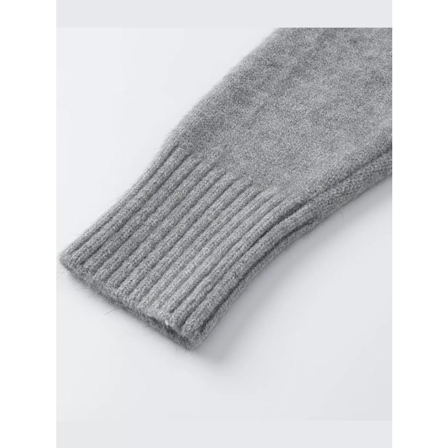 Turtleneck Zip-Up Cardigan Apparel and Accessories