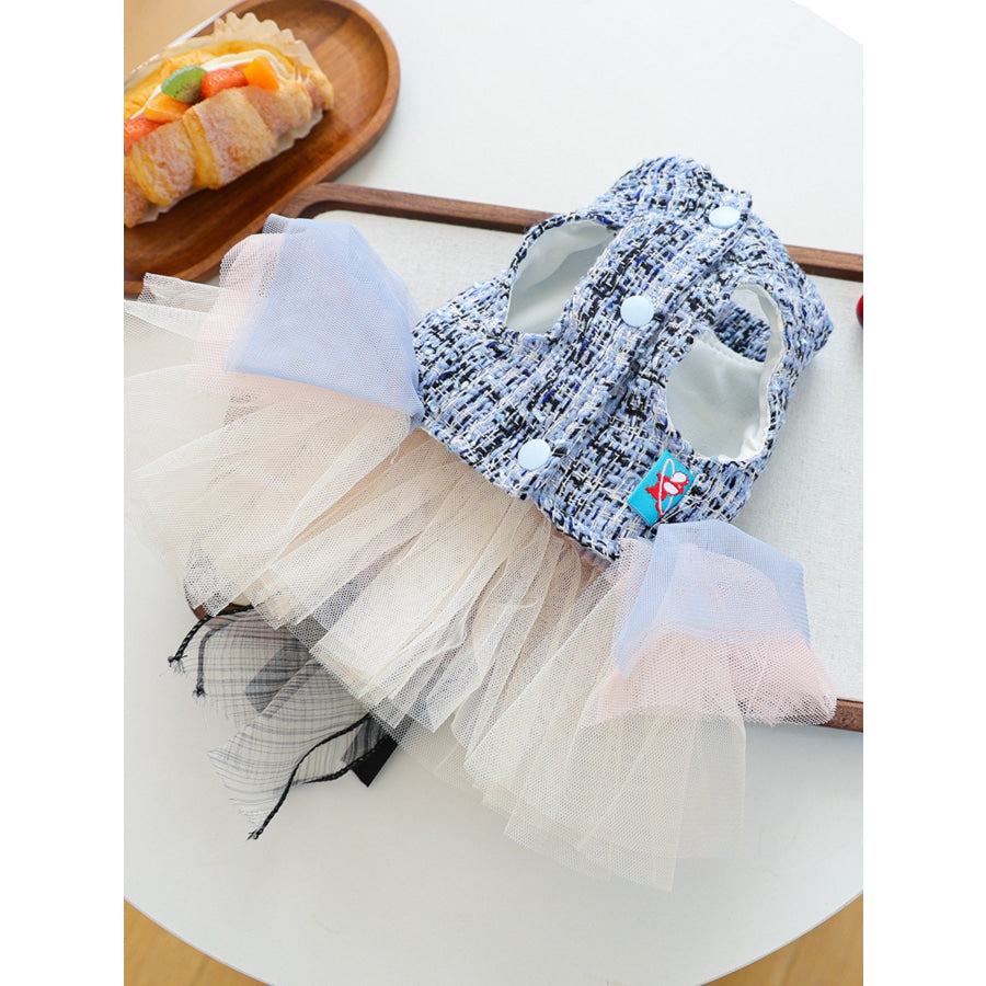 Tweed Pet Dress with Ruffle Apparel and Accessories