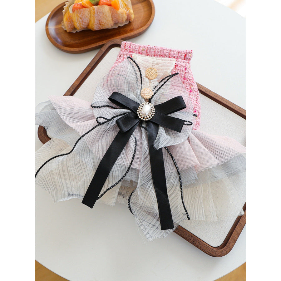Tweed Pet Dress with Ruffle Apparel and Accessories