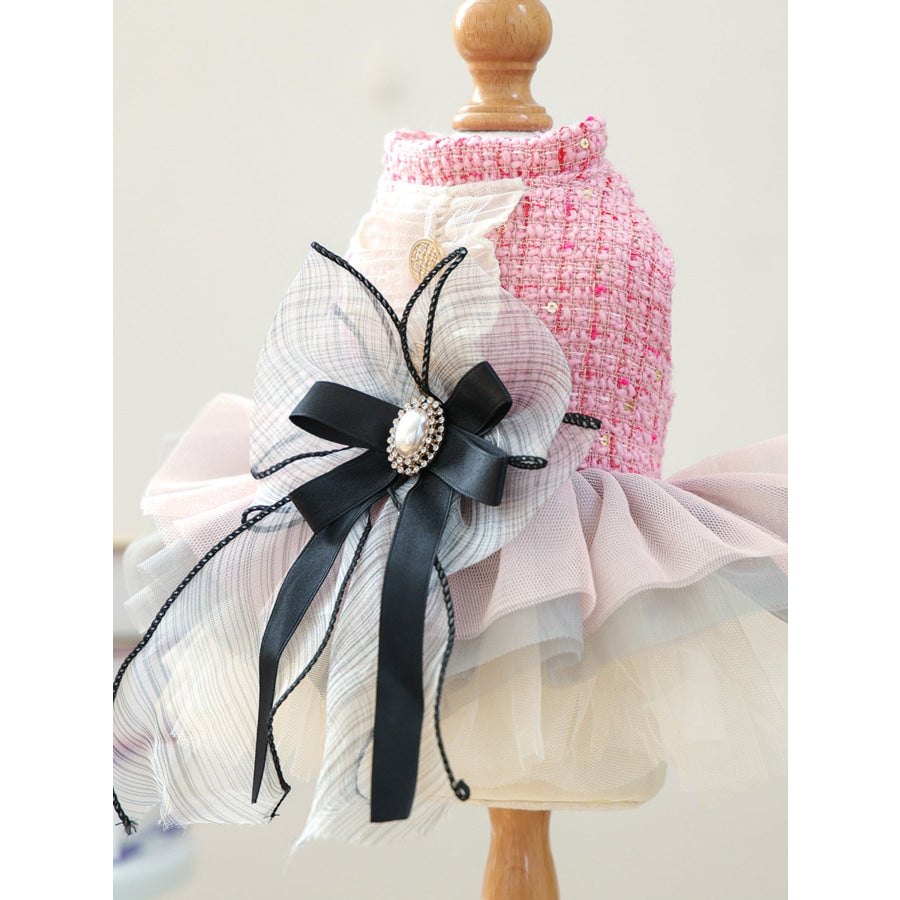Tweed Pet Dress with Ruffle Apparel and Accessories