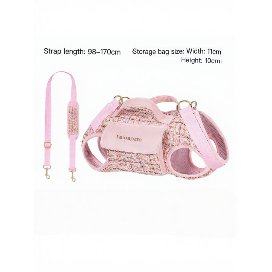 Tweed Pet Harness with Strap Apparel and Accessories