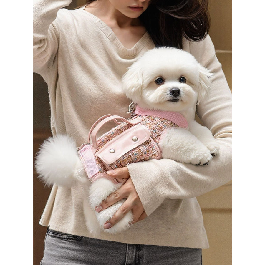 Tweed Pet Harness with Strap Apparel and Accessories