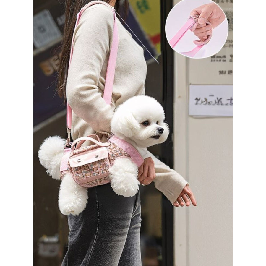 Tweed Pet Harness with Strap Apparel and Accessories