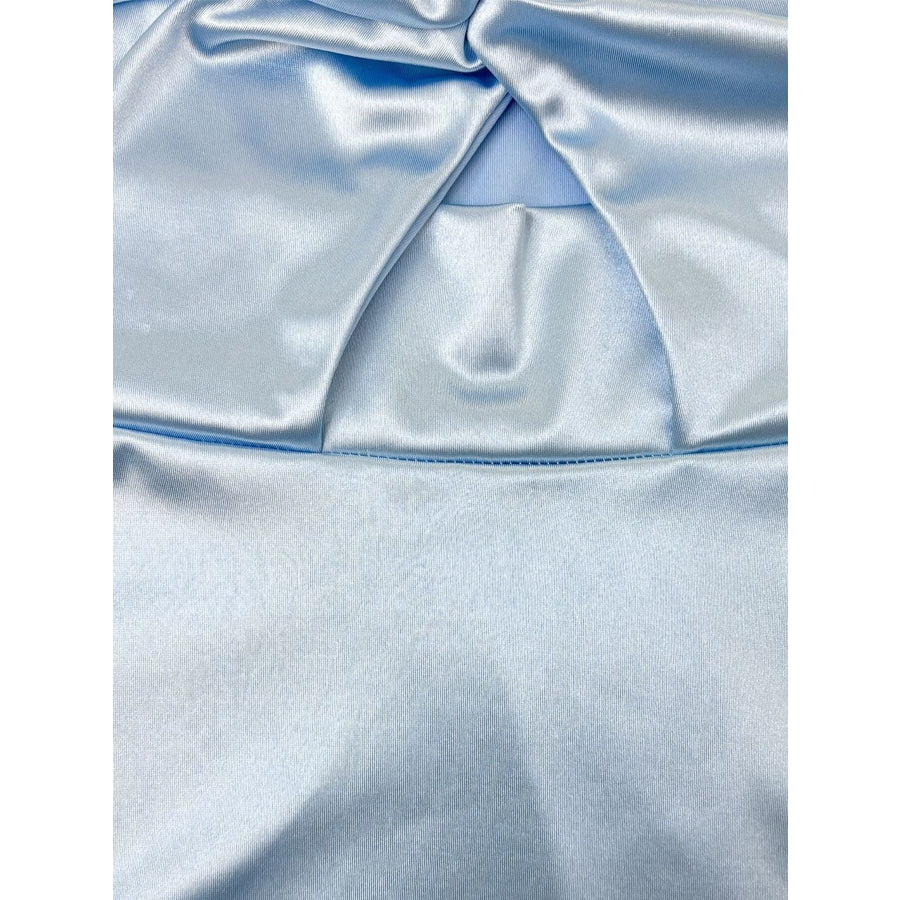 Twist Front Cutout Mini Dress Apparel and Accessories
