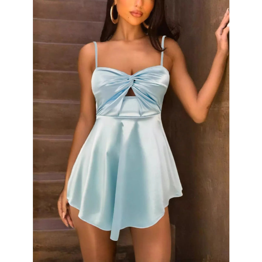 Twist Front Cutout Mini Dress Apparel and Accessories