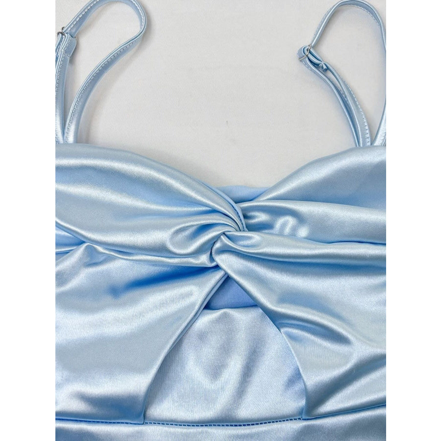 Twist Front Cutout Mini Dress Apparel and Accessories
