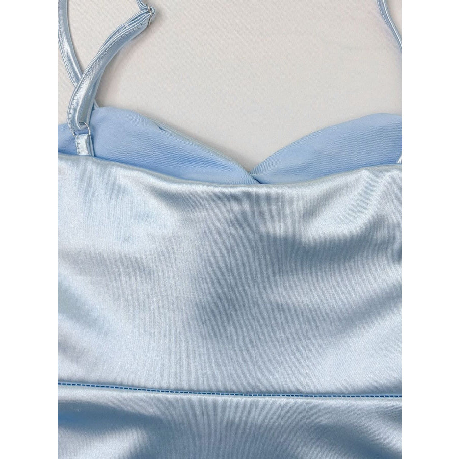 Twist Front Cutout Mini Dress Apparel and Accessories